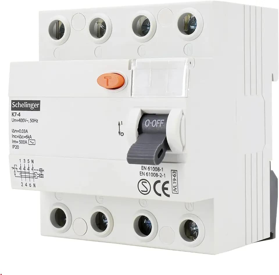 Schelinger Fehlerstromschutzschalter FI-Schalter RCD / 30mA / 4-polig / 40A (4-Polig / 25A / VDE)