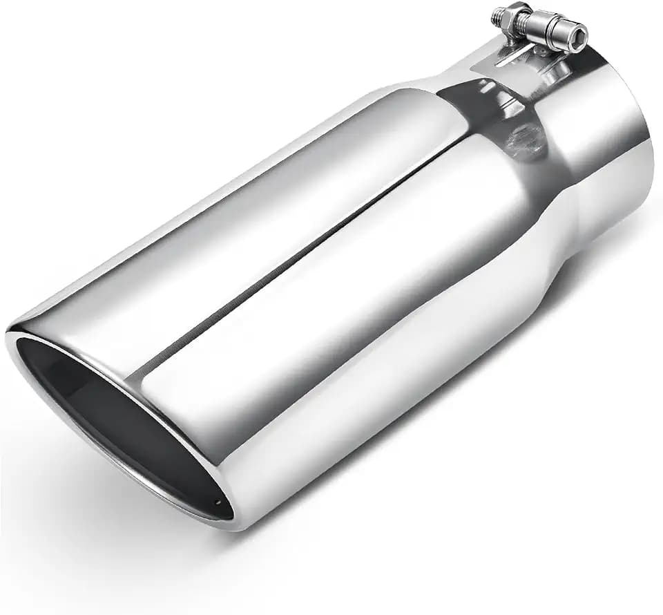 EVIL ENERGY 4" to 5" Diesel Exhaust Tip for Trucks, Universal Bolt-On, Polished Stainless Steel, 12" Length