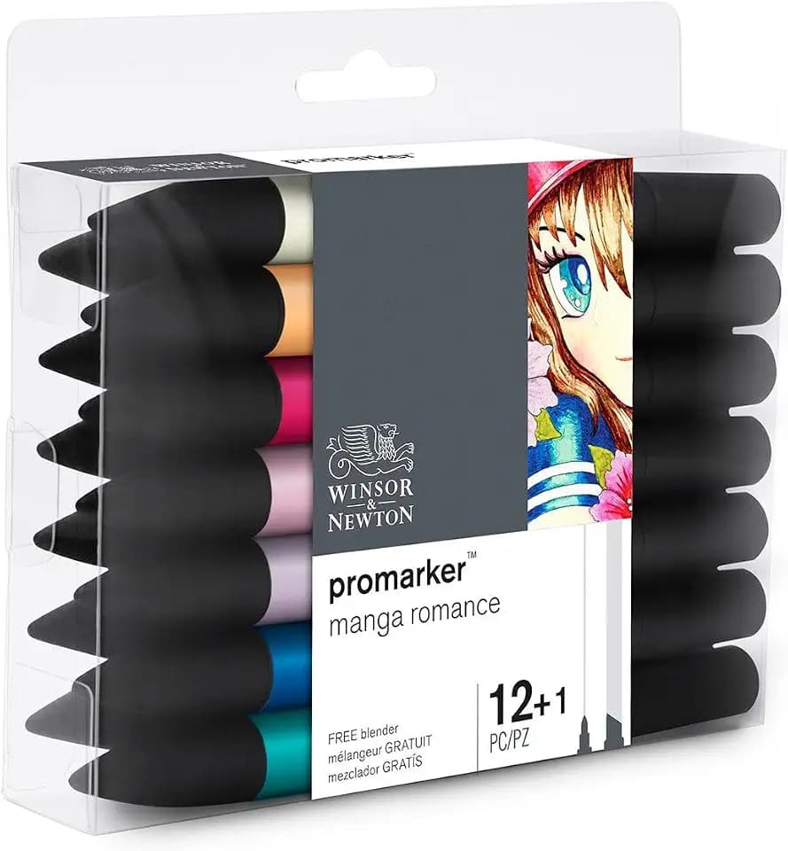 Winsor & Newton 290161 Grafikmarker, Marker, Romance-13, 13 Farben - Manga Romance, stück