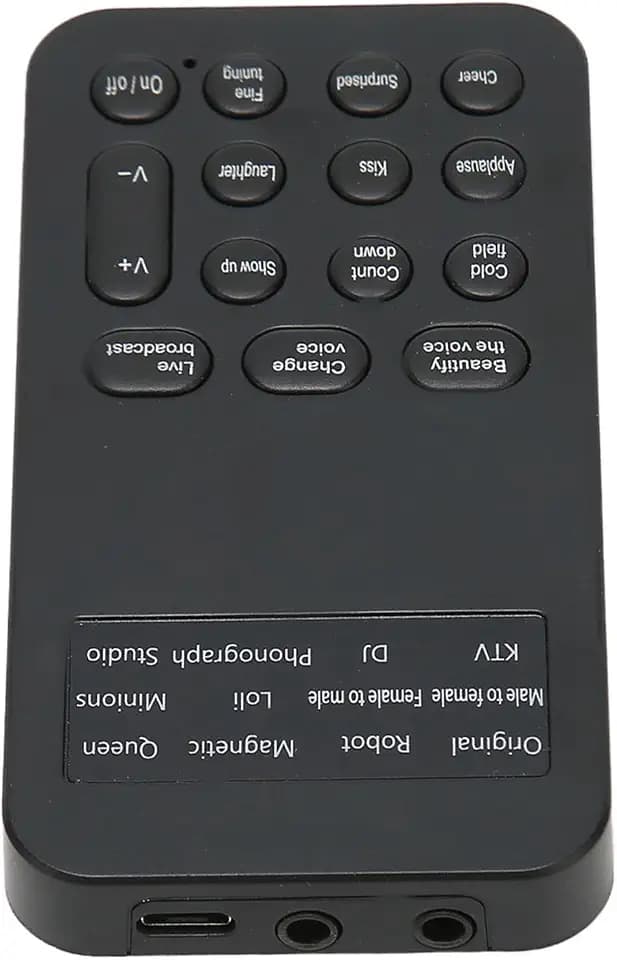 Handheld Ghostface Voice Changer Voice Changer Device, ABS Material Voice Changer with 8 Sound Effects for Phone Calling, Gaming - Black