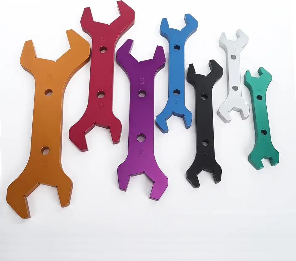 AC PERFORMANCE -3 AN to -20 AN Double End Spanner Wrench Set Aluminum 7PCS