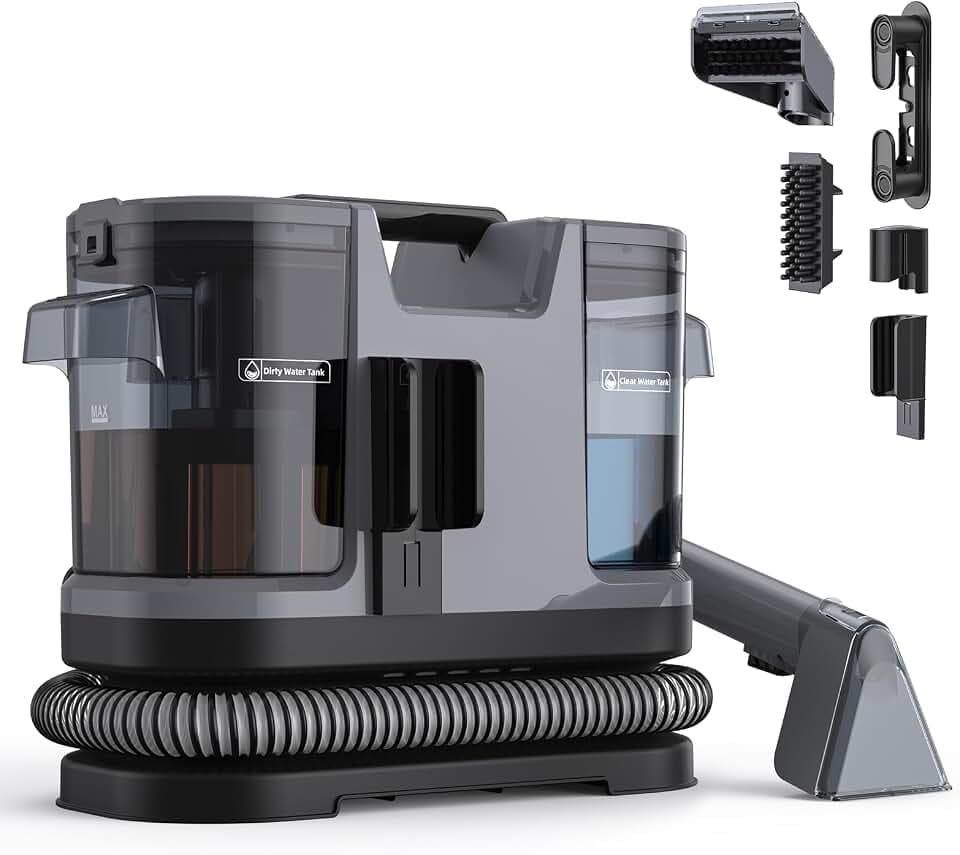 Lubluelu Waschsauger Nasssauger Polsterreiniger Gerät 600 W, 22 kPa