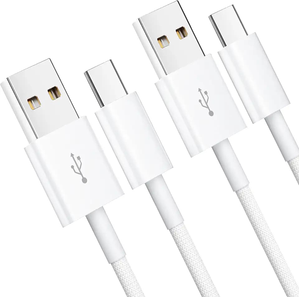 USB C Kabel [2Stück1m] USB C Ladekabel Geflochten USB auf USB C Kabel