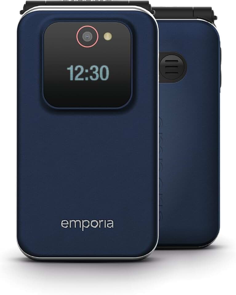emporiaJOY-LTE, Seniorenhandy, Klapphandy ohne Vertrag, Mobiltelefon mit Notruftaste, 2,8-Zoll-Display, Blau