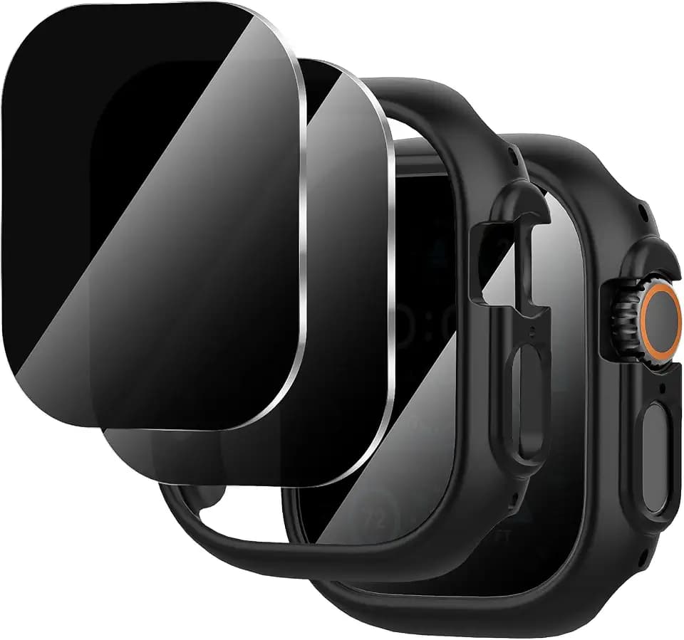 Suoman for Apple Watch Ultra 4/3/2/1 49mm Privacy Protector Case-Black
