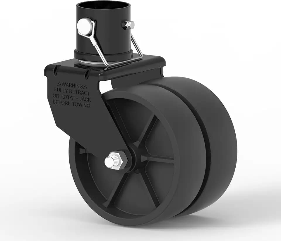 2000lbs Dual 6" Trailer Jack Swivel Caster, Wheel Replacement
