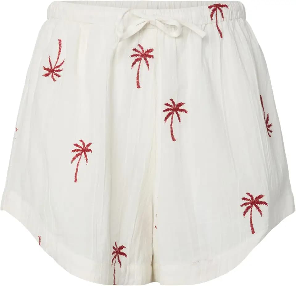Pieces Damen Pckiana Embrodiery Shorts WVN Bc