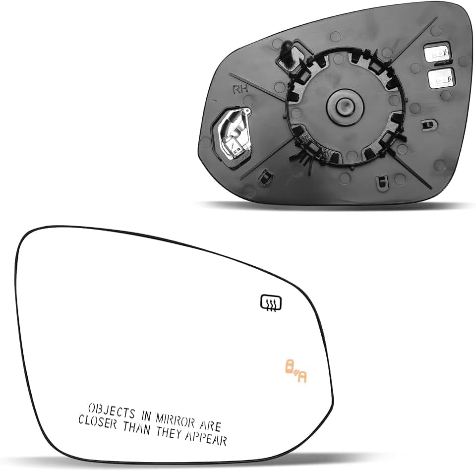 Passenger Side Heated Blind Spot Mirror Glass for Toyota Sienna 2021 2022 2023 2024 2025, Right Side Rear View Replacement