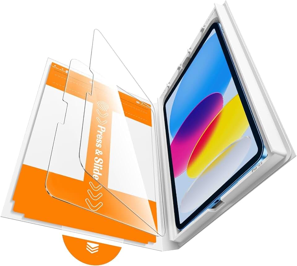 iGluz 2 Pack for iPad 11th/10th Gen.(A16 2025/2022,11/10.9 inch)9H+ Tempered Glass Screen Protector with Easy-Install Box[12FT Grade Shatterproof]Apple Pencil Compatible,HD Clarity,Scratch Resistant