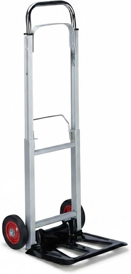 Relaxdays Sackkarre bis 200 kg Traglast, multifunktionale Transportkarre, leicht, Profi, Metall, Silber