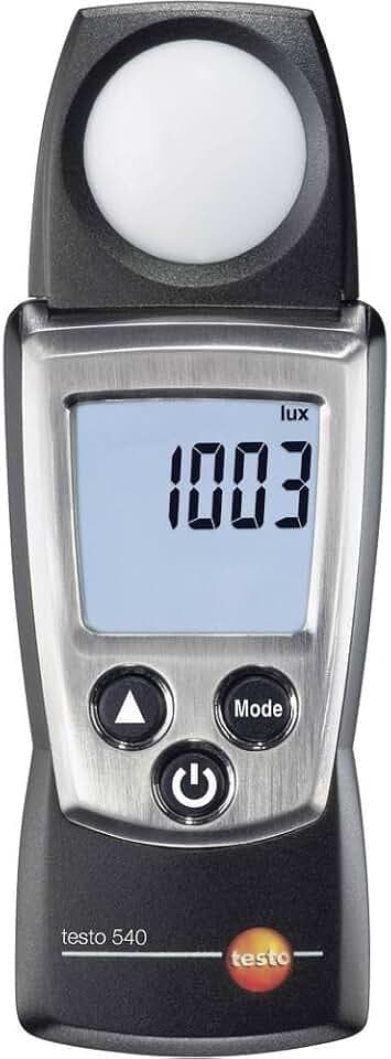 Testo 0560 0540 540 handliches Beleuchtungsstärke-Messgerät, inklusive Schutzkappe, Kalibrier-Protokoll und Batterien