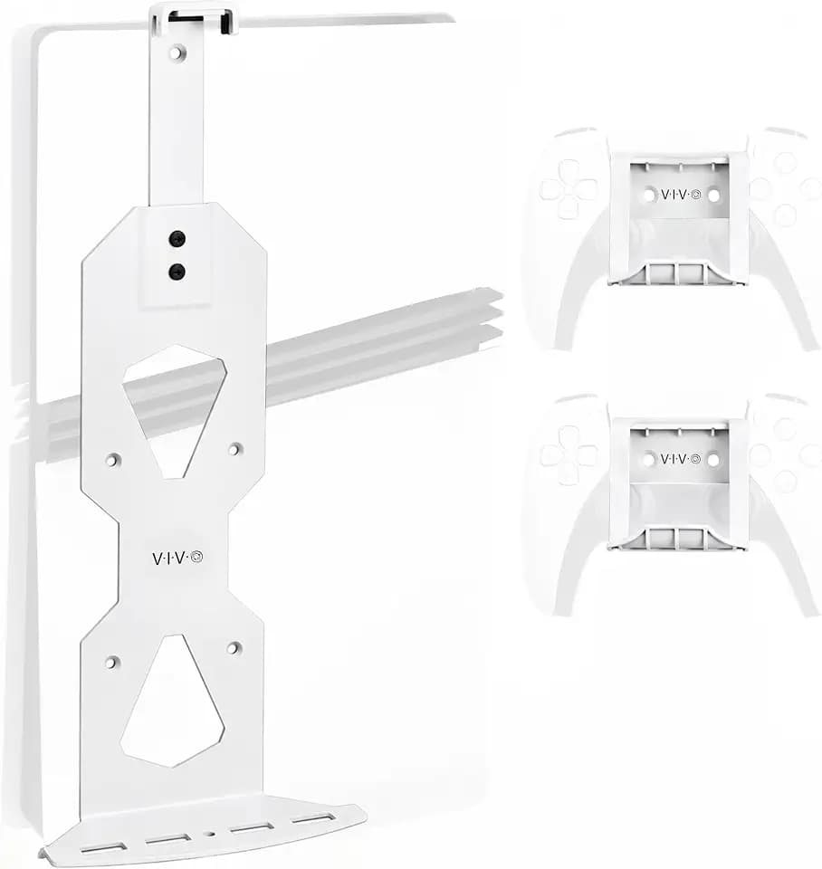 VIVO White Wall Mount Bracket Designed for PS5 Gaming Console, MOUNT-PS5W