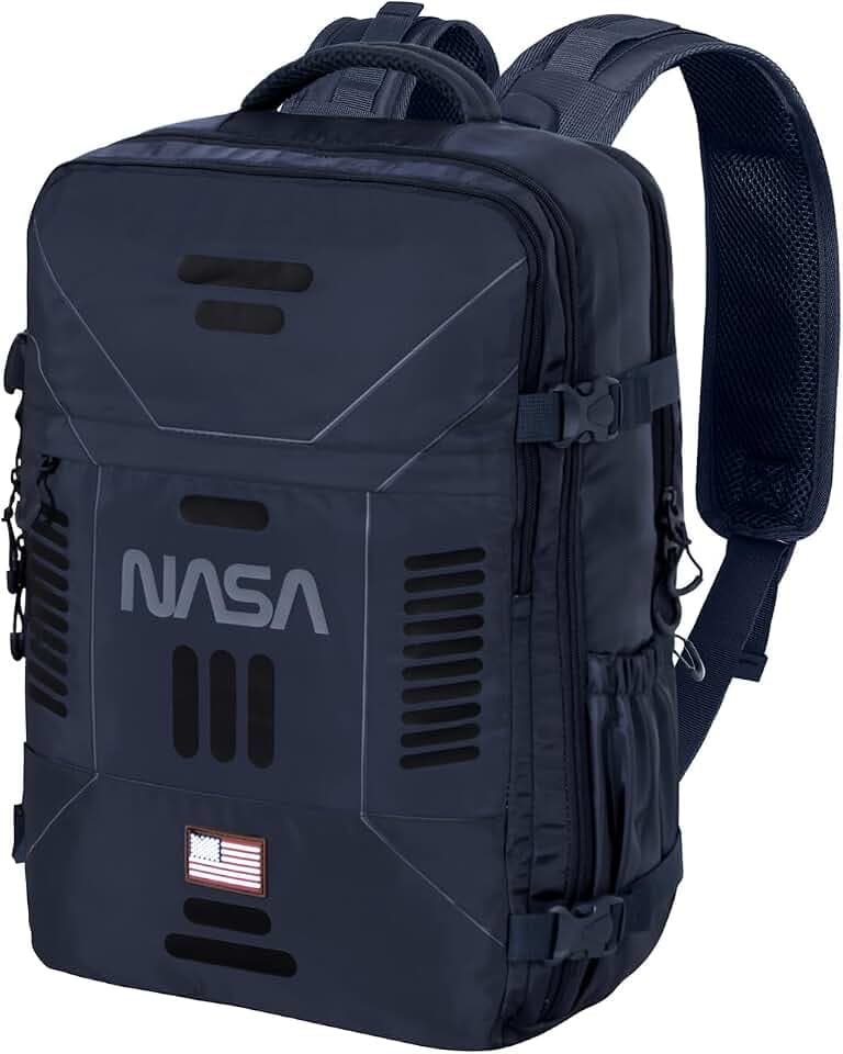 KARACTERMANIA Unisex Mercury Rucksack NASA Handgepäck Flugzeug, Dunkelblau NASA, Underseat 40x20x25cm