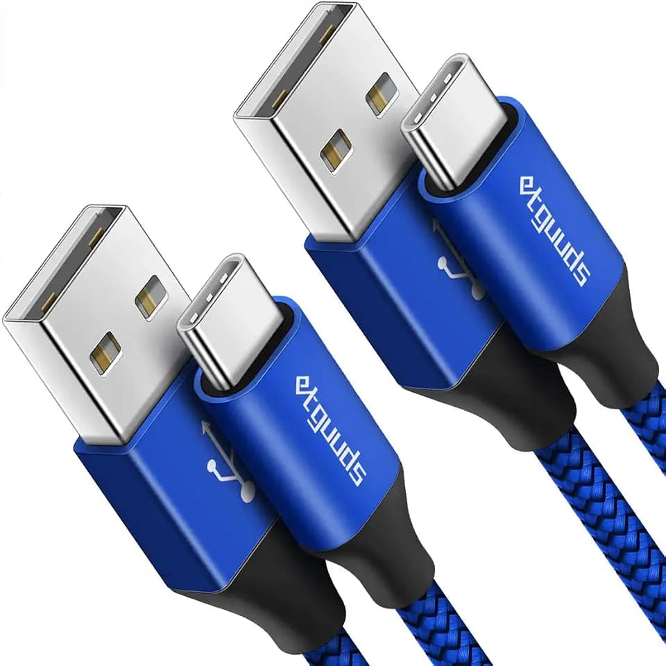etguuds Long USB to USB C Cable, 12ft USB A to USB C Fast Charger 2-Pack