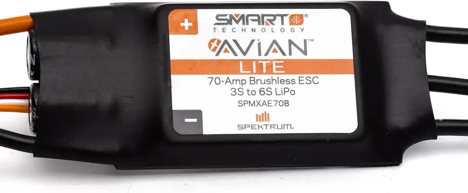 Spektrum Avian 70-Amp Smart Lite Brushless ESC; 3S-6S, IC3, SPMXAE70B
