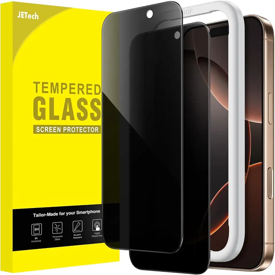 JETech Privacy Screen Protector for iPhone 16 Pro Max, 2-Pack