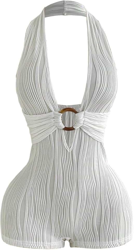 BEAUDRM Women's Sexy Summer Romper Y2K Country Concert Rave Club Outfits