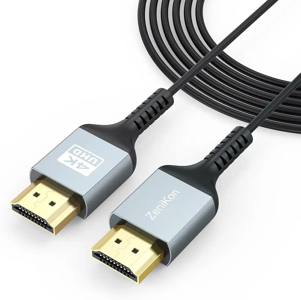 20 FT HDMI Cable 4K Thin HDMI Cable, Long HDMI Cord 20 Foot (Slim&Flexible)