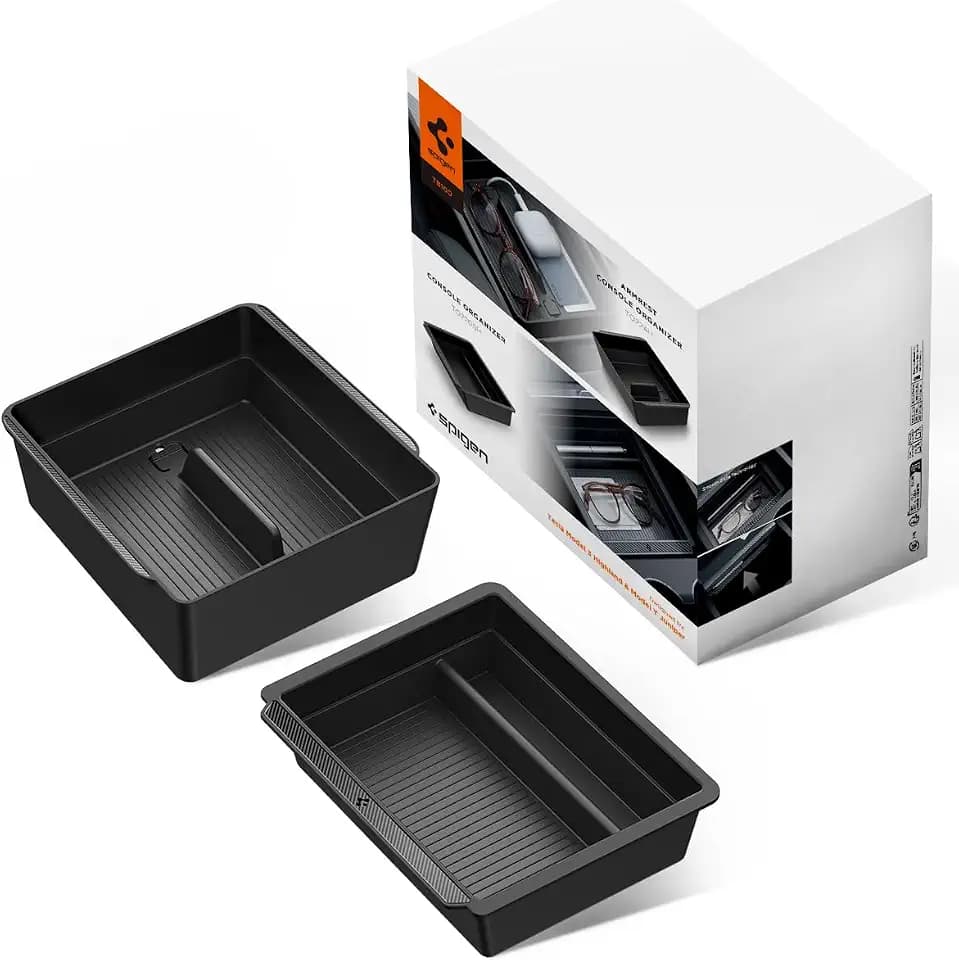 Spigen Console & Armrest Organizers for Tesla Model Y Juniper, 3 Highland