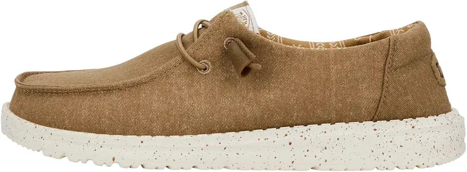 HEYDUDE Women's Wendy Stretch Canvas Slip On Shoes | Easy On Loafer