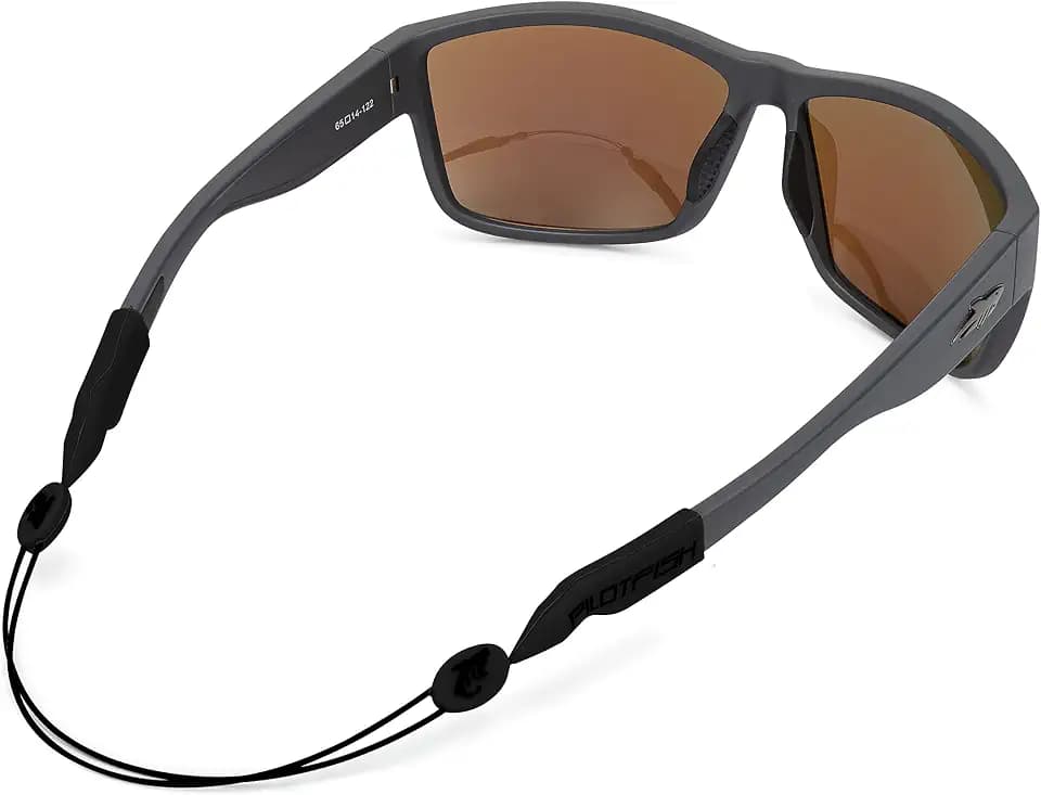 Pilotfish No Tail Adjustable Eyewear Retainer Cable Strap: Sunglasses, Eyeglasses, Glasses (14 Inch, Tactical Black)