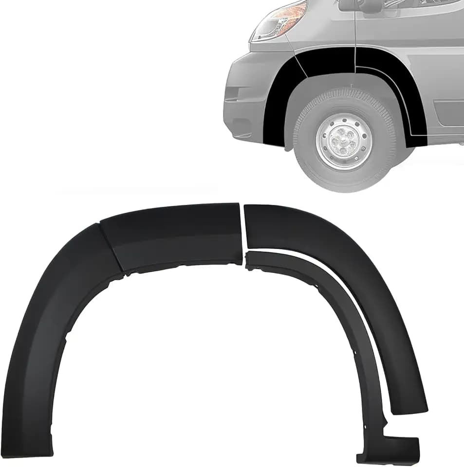 Front Left Top Wheel Opening Fender Flare Molding Trim Kit Black