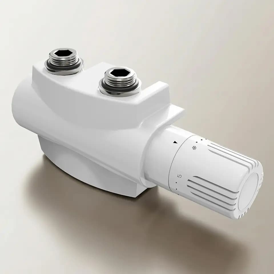 Heilmetz Heizkörper Multiblock Set Thermostat, 50 mm Mittelanschluss, Weiß