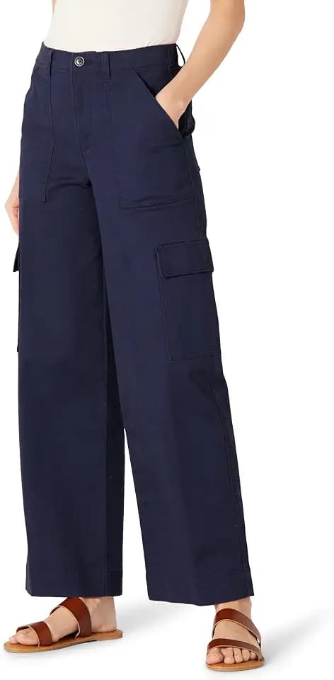 Amazon Essentials Women's High-Rise Relaxed-Fit Stretchy Full-Length Cargo Pants