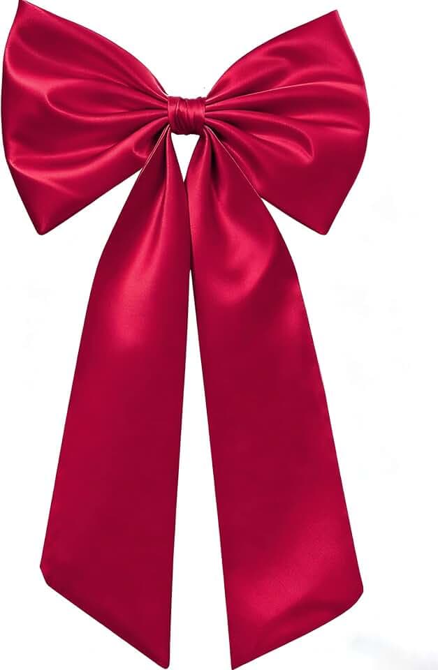 Large Red Bow for Decorations Big Ribbon Bows Banner Wall Hanging Decor for Baby Shower Bow Themed Wedding Car Coquette Birthday Party Christmas Tree Toppers Décor