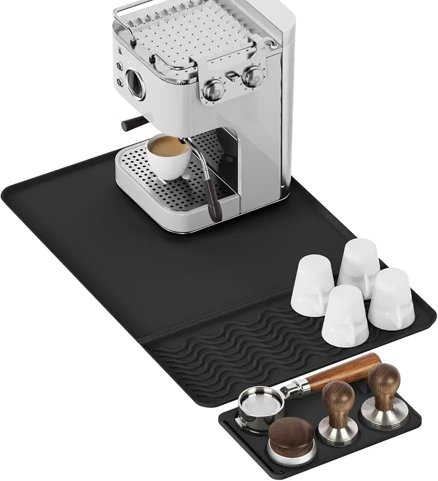 Kaffeematte mit Tamping Pad, 60 × 40 cm Kaffeemaschinenunterlage
