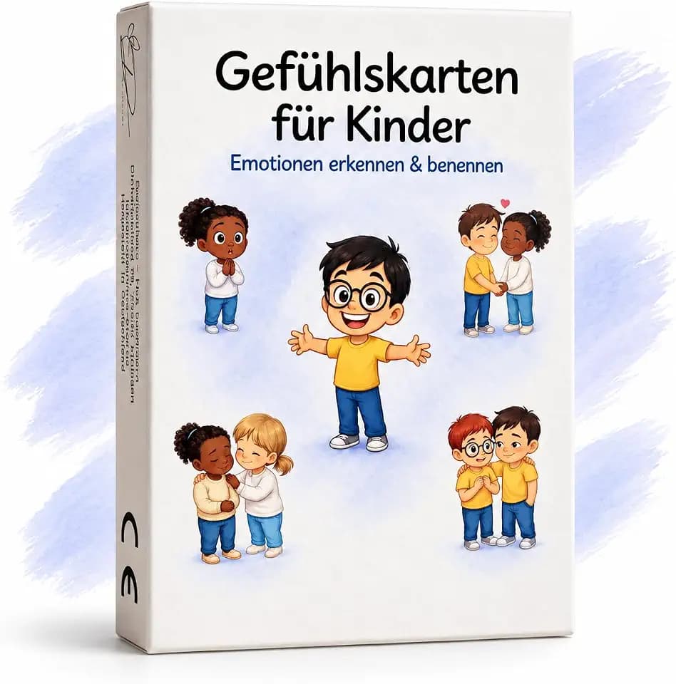 Gefühlskarten für Kinder - 30 Emotionskarten zur spielerischen Förderung von Gefühlen mit Erklärungstext