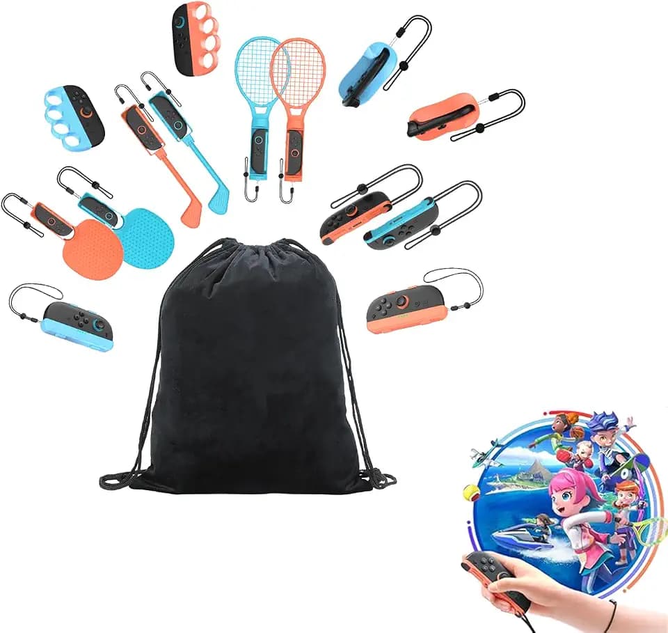 EJGAME Switch 2 Sports Accessories Bundle ,15 in 1 Accessories Kit Compatible with Switch 2 Sports Resort