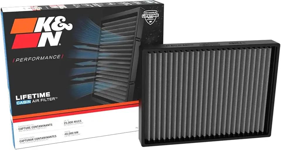 K&N LIFETIME Cabin Air Filter: Washable, Clean Air for your Cabin, VF2080