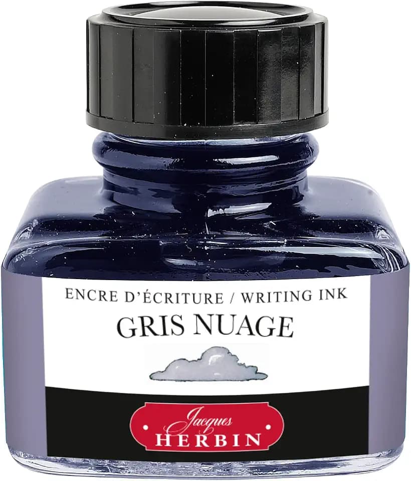 J.Herbin 13008T Tinte für Füller, 30 ml, wolkengrau