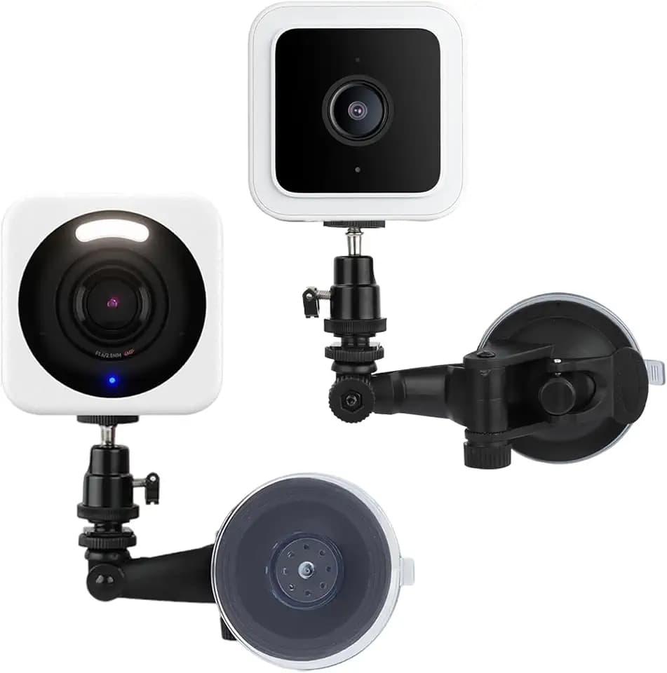 2 Pack Window Mount Compatible with Wyze Cam v4/v3,Google Nest Cam Battery