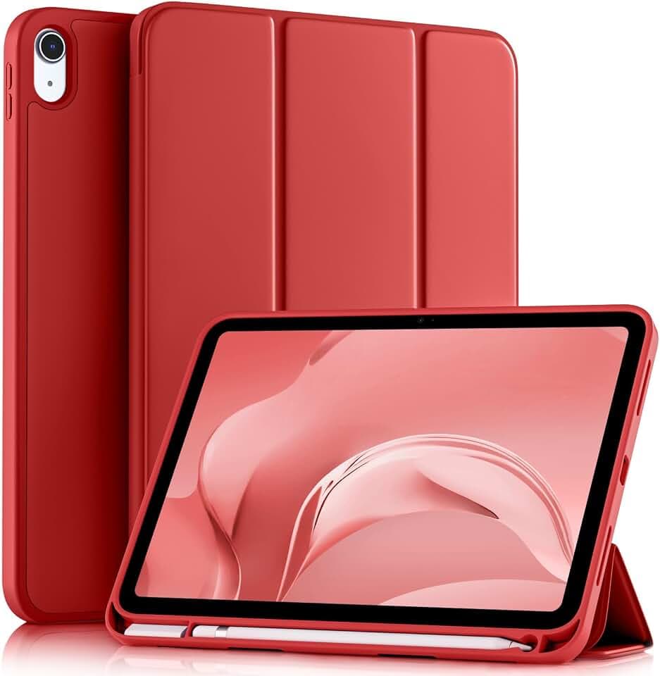 Akkerds for iPad A16 11th Gen Case, iPad 10th Generation Case, Red