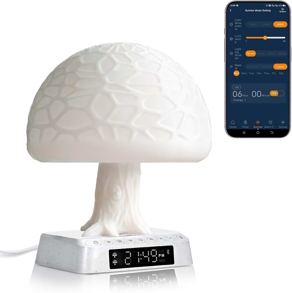 PLA 3D Printed Cover for Sunrise Alarm Clock Wake Up Light