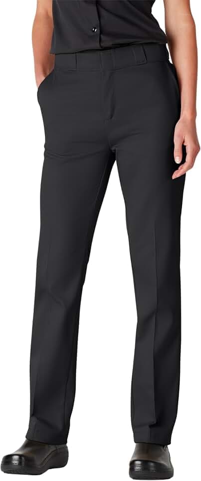 Dickies Women's Flex Work Pants – Stretch Straight Leg Uniform Trousers for Office, Retail & Healthcare