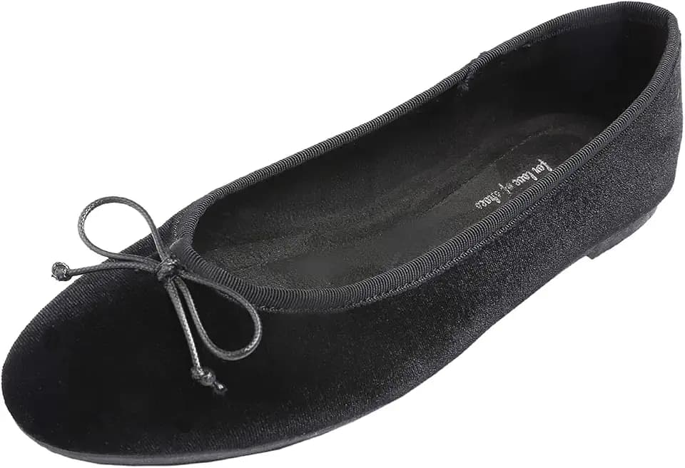 FEVERSOLE Women's Ultra Soft Colorful Memory Foam Cushioned Faux Suede Home Ballet Flats
