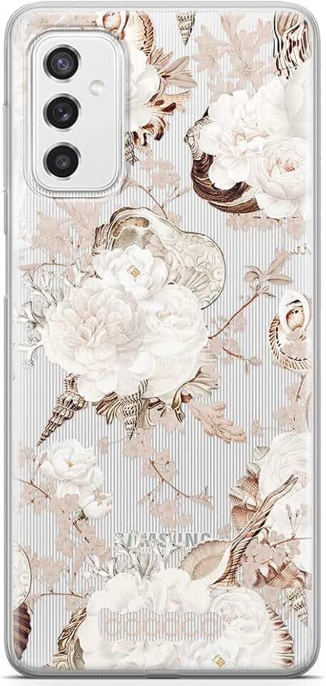 Babaco ERT Group Handyhülle für Samsung M52 5G Original und offiziell Lizenziertes Muster Flowers 044 optimal an die Form des Handy angepasst, teilweise transparent
