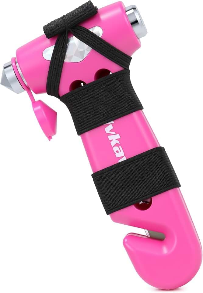 Window Breaker, 3-in-1 Emergency Escape Tool with Car Safety Hammer and Seat Belt Cutter, Safety Emergency Car Escape Tool Gift for Women