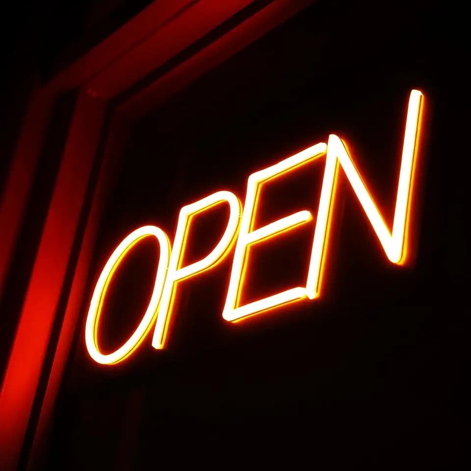 Open Signs for Business 12V/2A Ultra Bright LED Neon Open Sign 16 Inch Lighted Open Sign Electric Light Up Open Sign for Business Storefront Window Glass Door Retail Shop Store Bar Salon Restaurant,Yellow