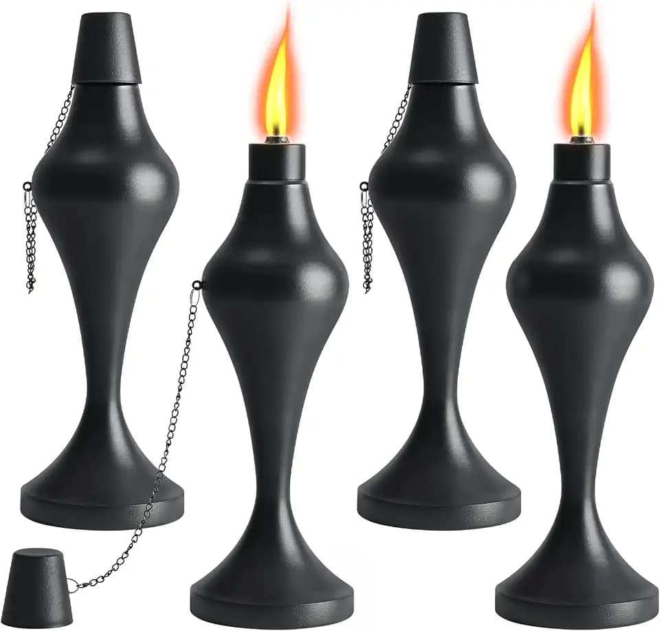 Table Top Torches, 18 oz Citronella Torches for Outside, 4 Pack