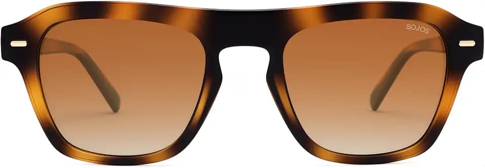 SOJOS Retro Aviator Polarized Sunglasses for Men Women Vintage Square Mens Shades SJ2632