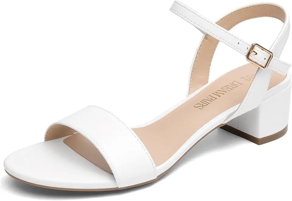 DREAM PAIRS Women's Chunky Low Block Heel Dress Sandals