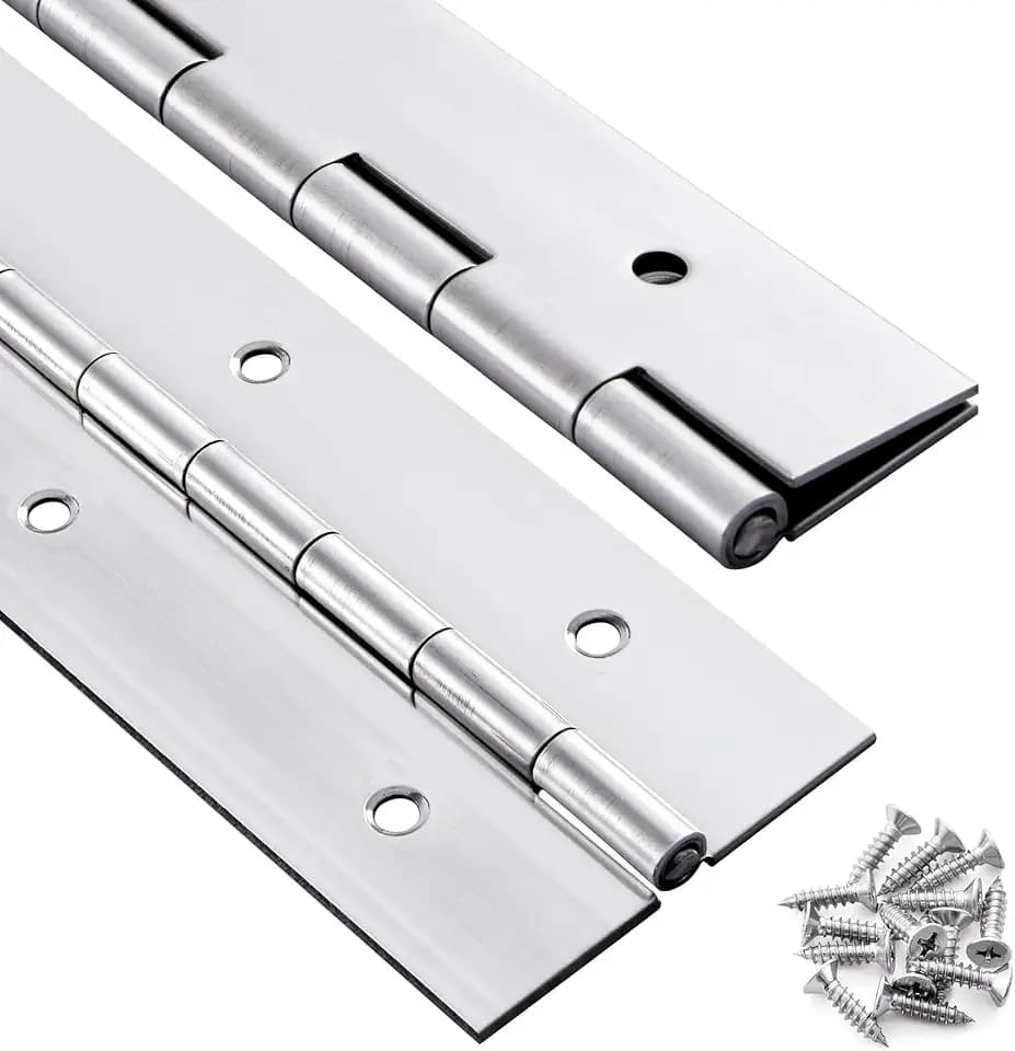 2 Pack Heavy Duty Piano Hinge 30 Inch x 2 Inch, 0.060" Leaf Thickness