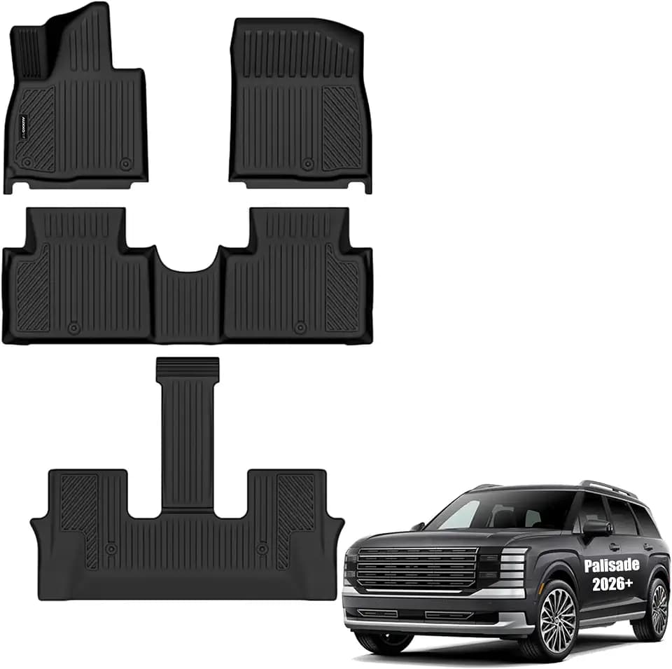 Auxko Floor Mats for Hyundai Palisade 2026 2027 Gasoline Not Hybrid