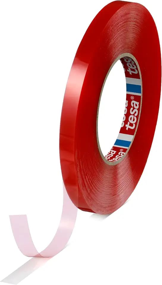 Dpm tapes - tesa 4965 Original Doppelseitiges Klebeband, transparentes PET-Klebeband mit hoher Klebkraft und Scherfestigkeit, 12 mm x 50 m