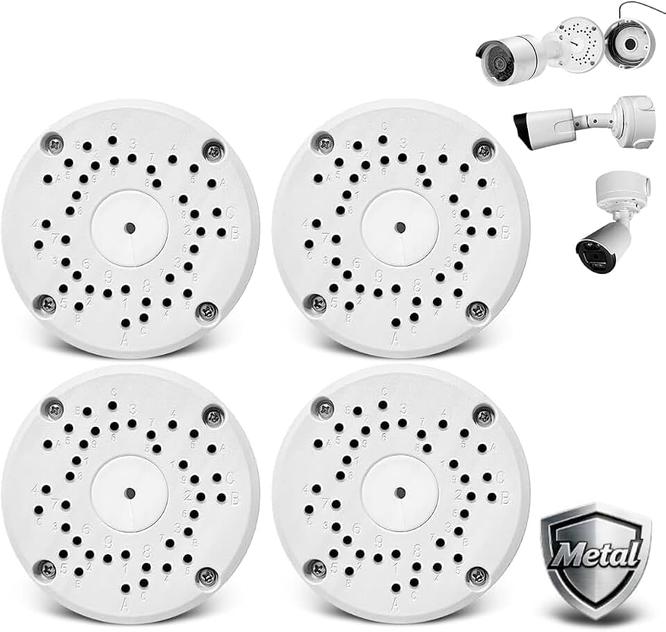 OOSSXX Metal Aluminum Waterproof Junction Box Mount Bracket, 4Packs
