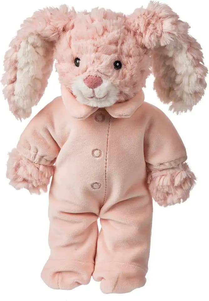 Mary Meyer Putty Nursery Stuffed Animal Soft Toy, 11-Inches, Blush Pink PJs Bunny